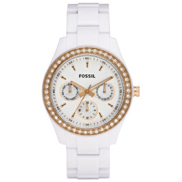 Uhrenarmband Fossil ES2869 Kunststoff Weiss 18mm